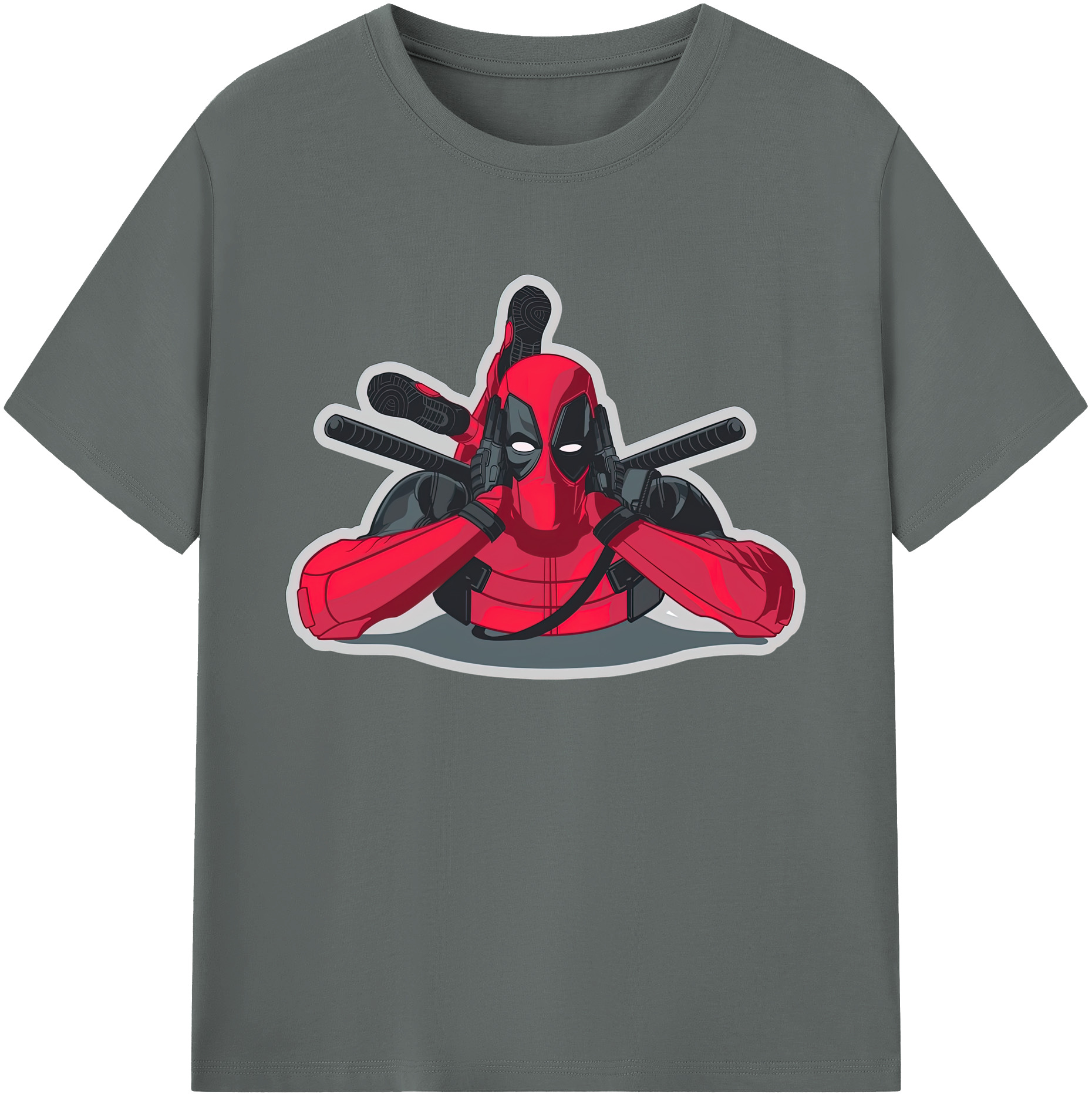 （画像用） Deadpool デッドプール 綿100％ メンズ半袖Tシャツ｜肌触りやわらか＆通気性